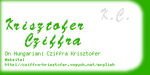 krisztofer cziffra business card